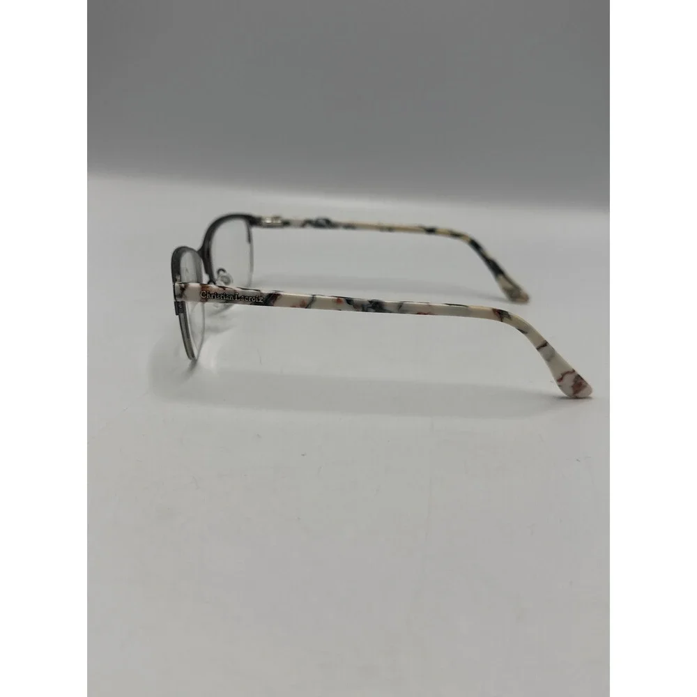 Christian Lacroix CL 3033 902 Semi Rimless Cat Eye Eyeglass Frames Marbled 53mm